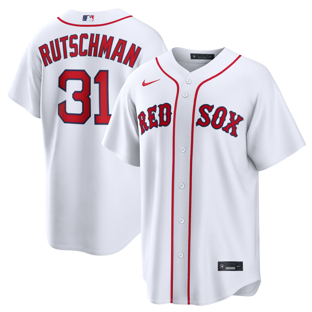 Boston Red Sox NIKE White Home Adley Rutschman #31 Replica Jersey