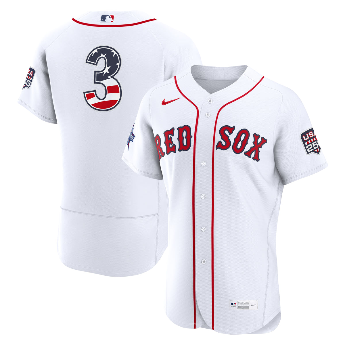 Boston Red Sox NIKE 2026 All-Star Edition Stars & Stripes Ceddanne Rafaela #3 Jersey