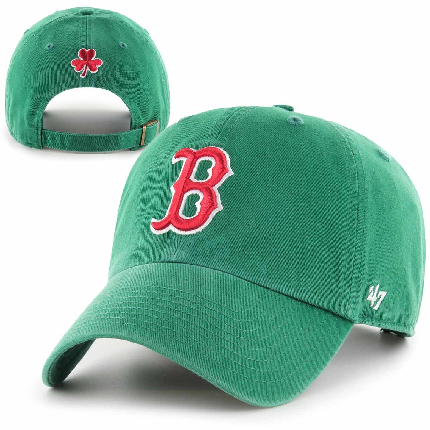 Boston Red Sox Clean-Up Kelly St. Pat's Adjustable Hat