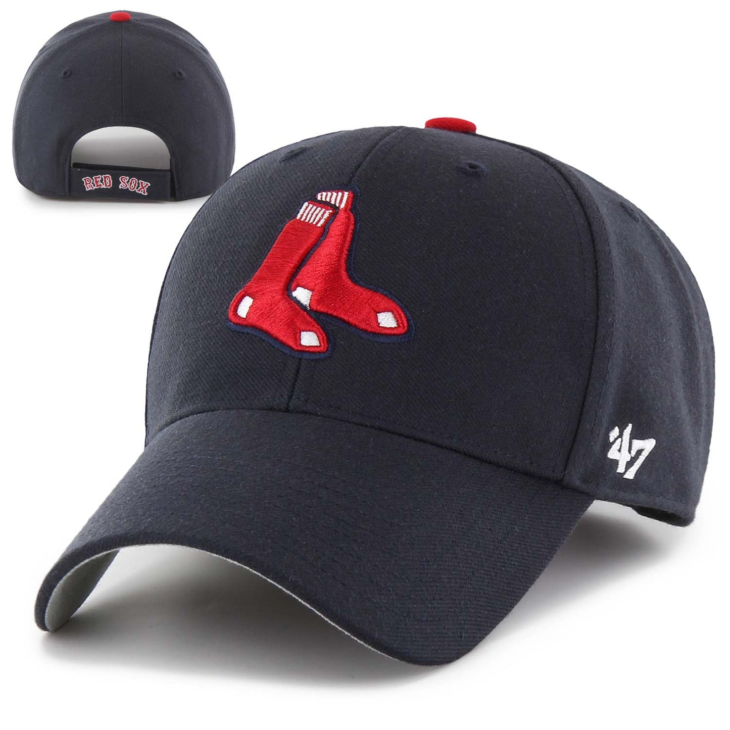 Boston Red Sox Navy 2 Sox MVP Adjustable Hat