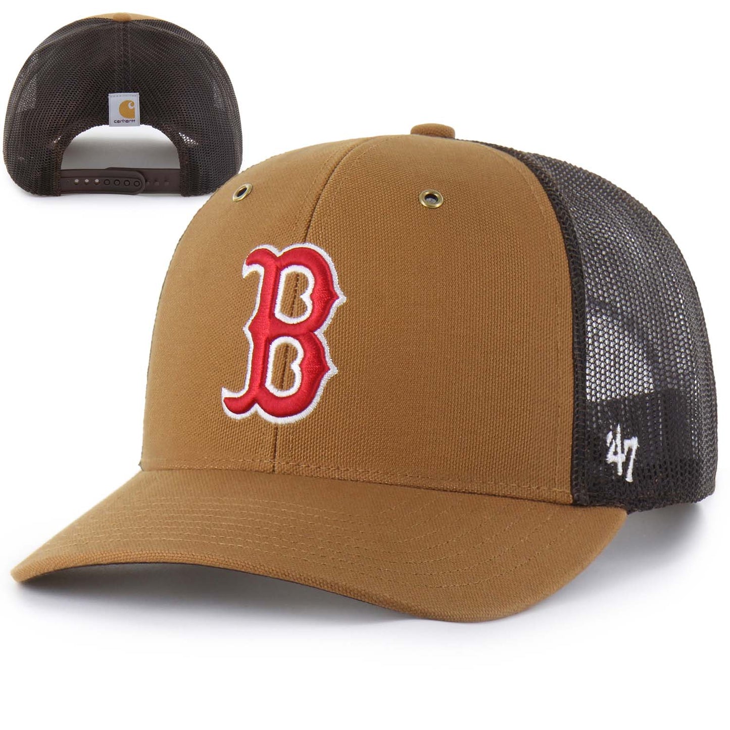 Boston Red Sox Brown Carhartt Trucker Cap
