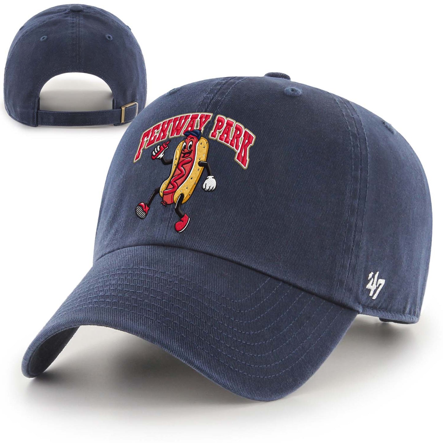 Boston Red Sox Navy Fenway Frank Clean Up Adjustable Hat