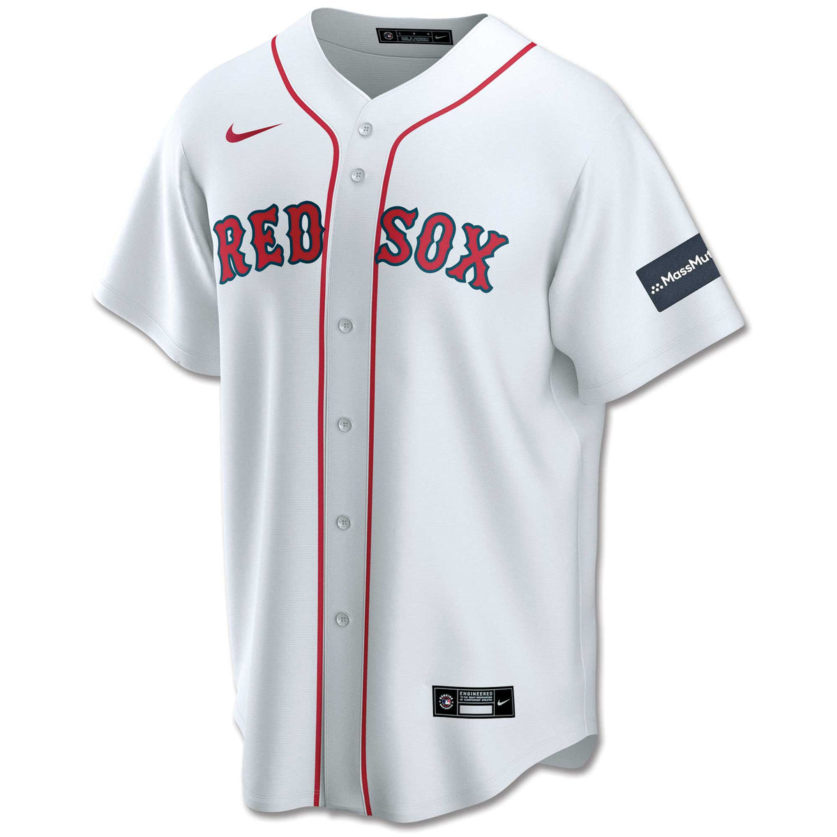 Mass Mutual Boston Red Sox NIKE White HOME Cool Base Team Jersey