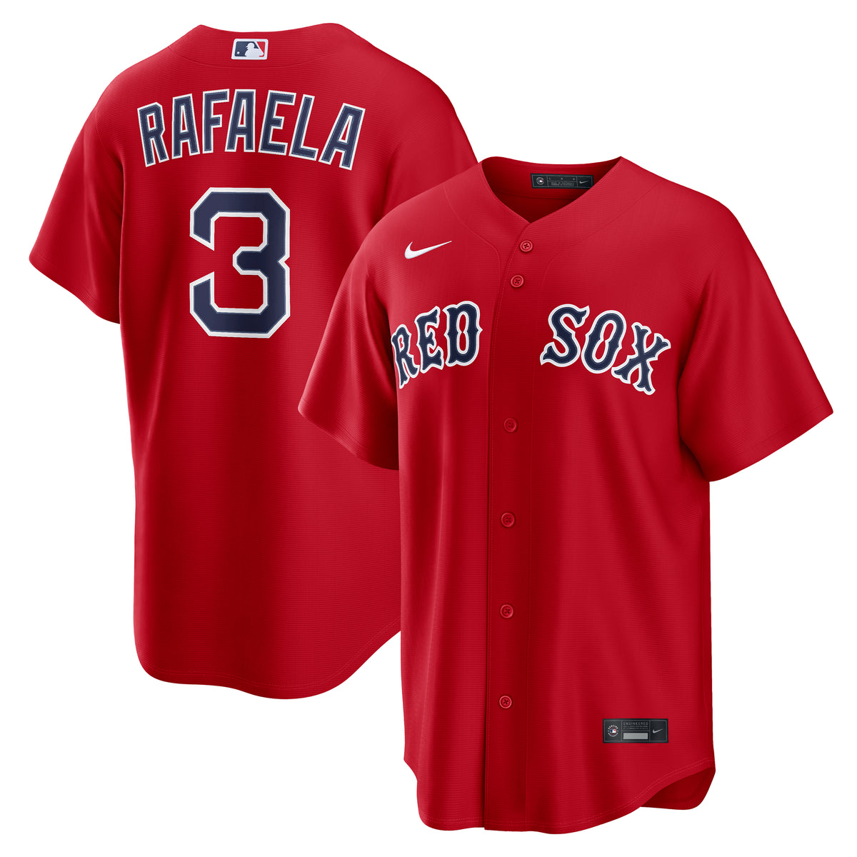 Boston Red Sox NIKE RED Ceddanne Rafaela #3 Replica Jersey