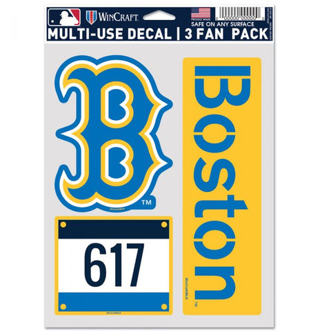 Boston Red Sox City Connect 3 Pack Decals