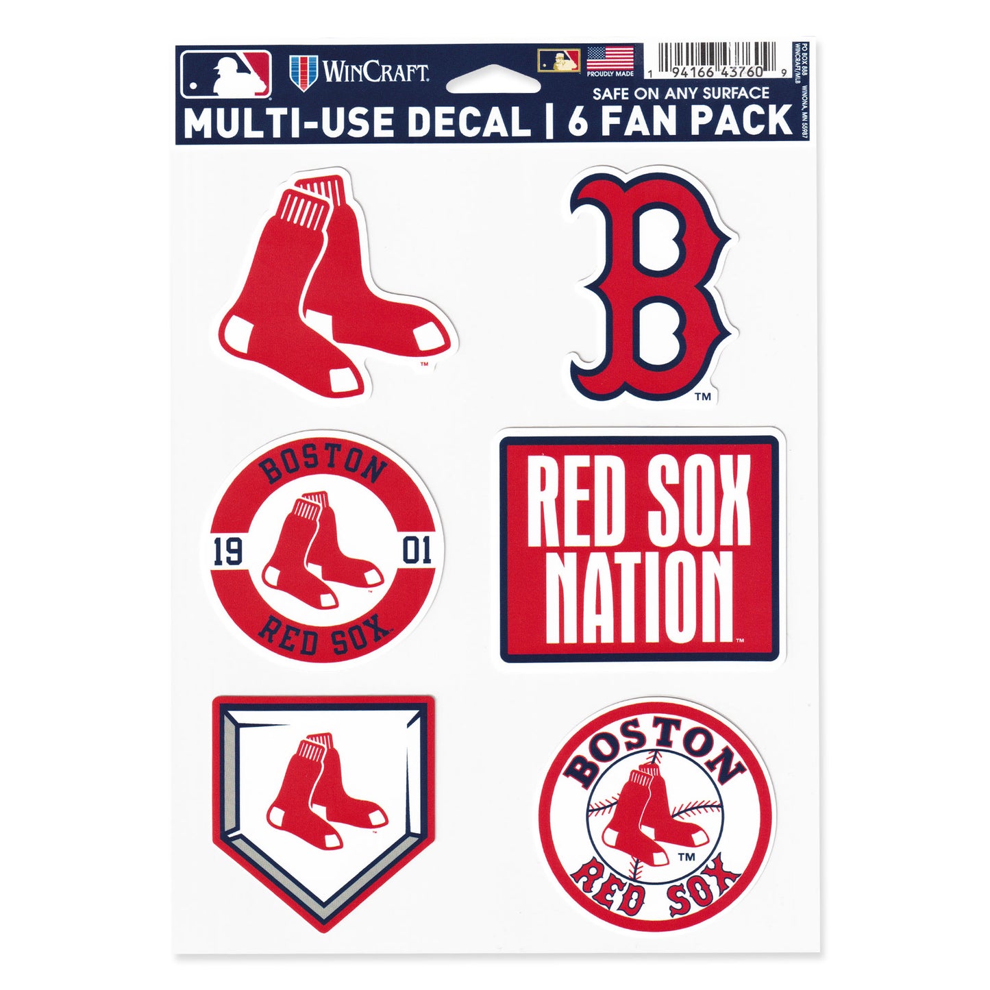 Boston Red Sox 6 Pack Decals