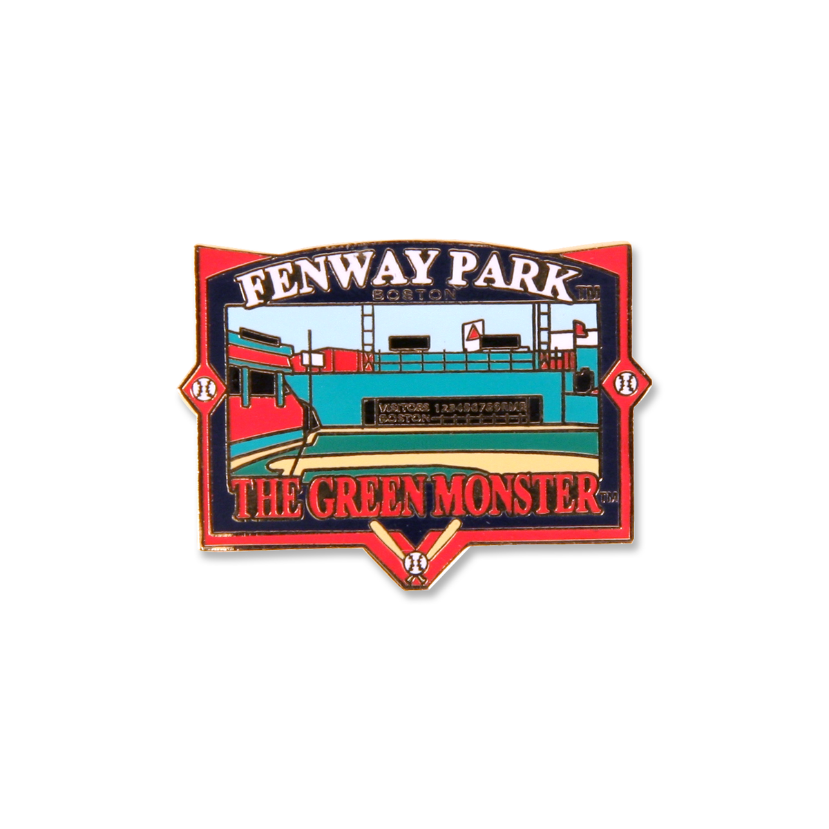 Boston Red Sox Fenway Park Field View Pin 19JerseyStreet
