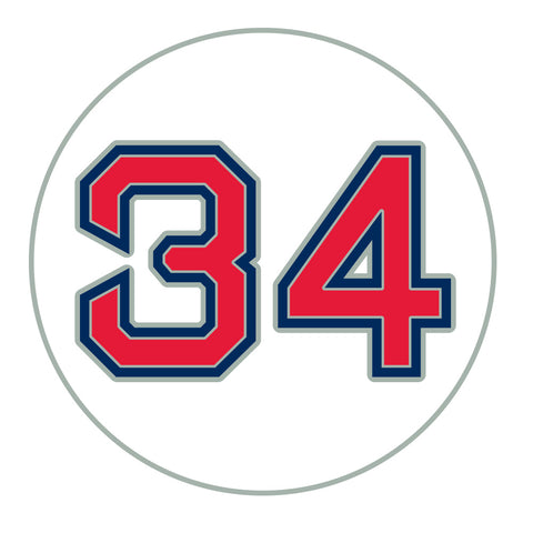 Boston Red Sox Retired #34 Lapel Pin