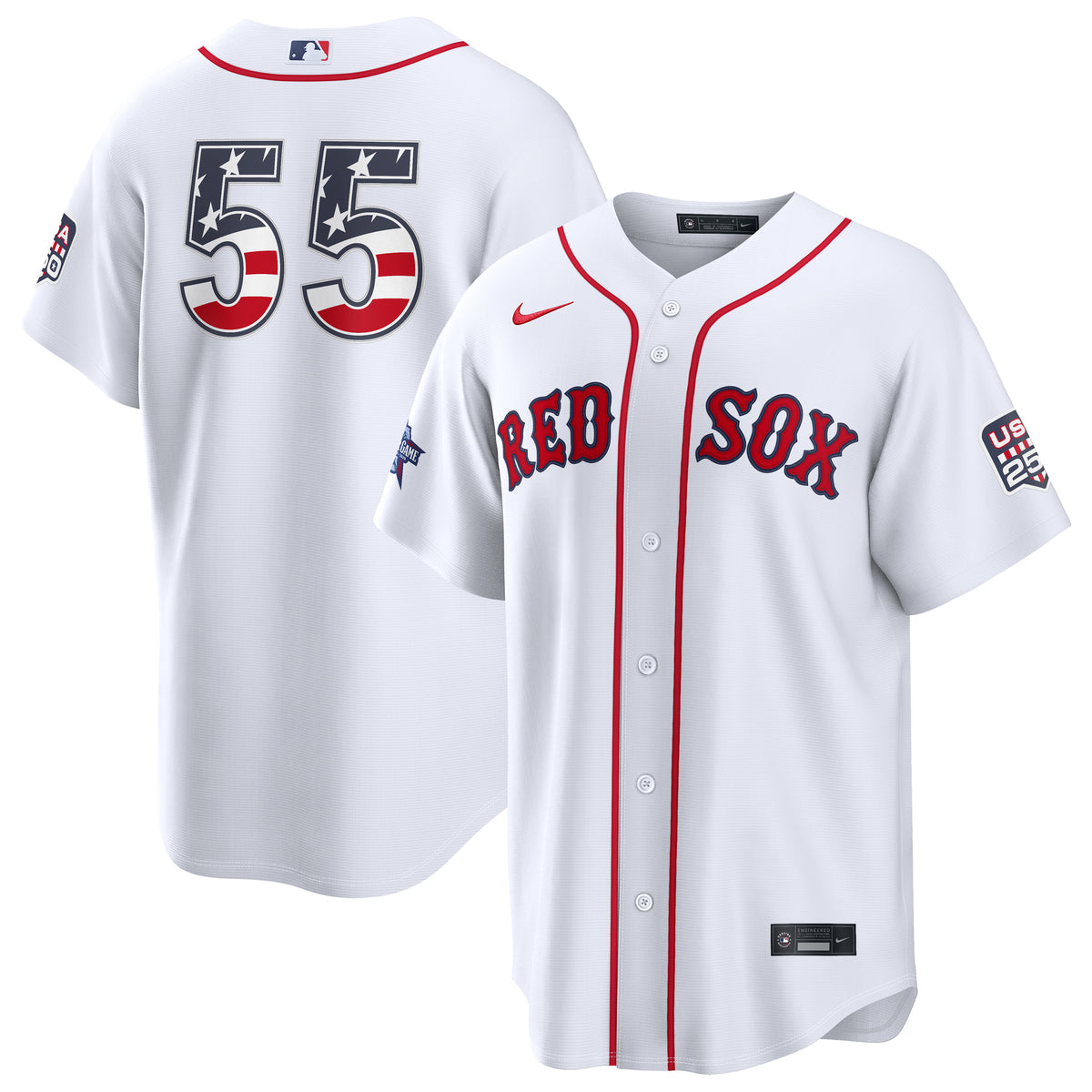 Boston Red Sox NIKE 2026 All-Star Edition Stars & Stripes Ranger Suárez #55 Jersey