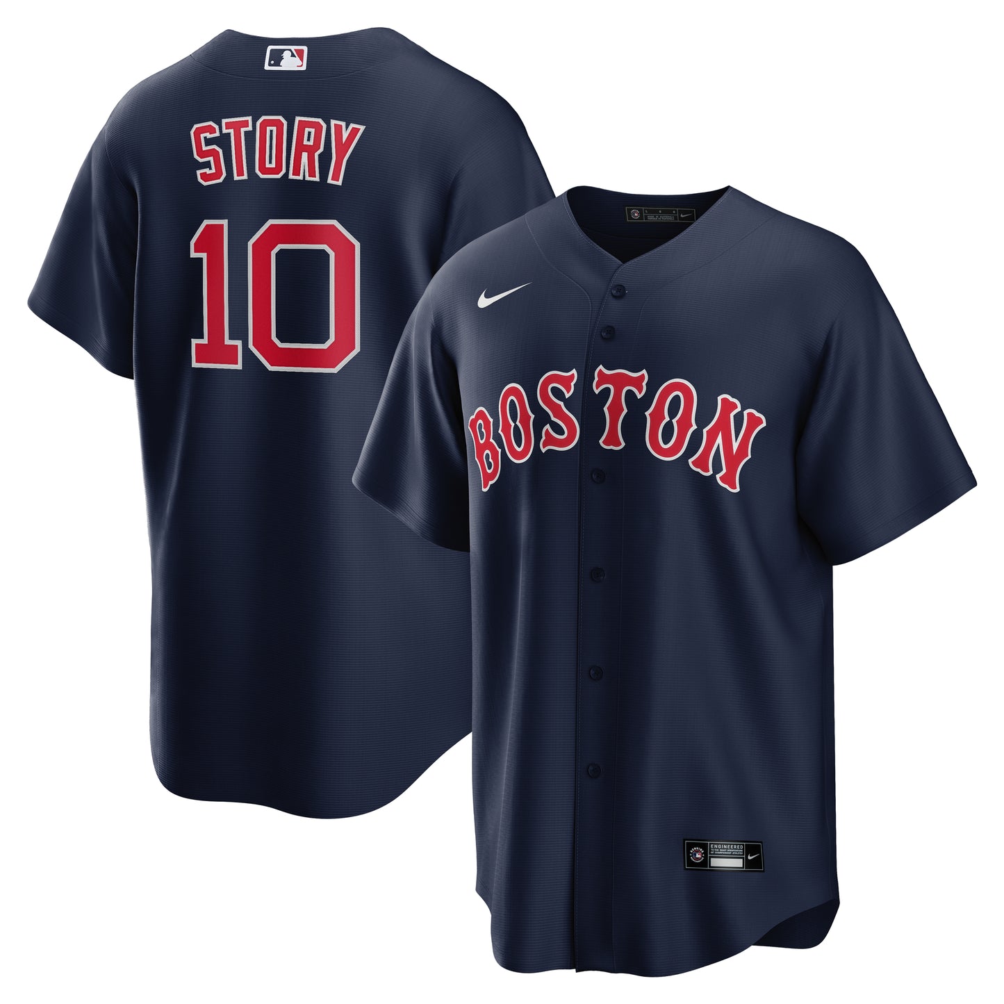 Boston Red Sox NIKE NAVY Road Alternate Trevor Story #10 Jersey