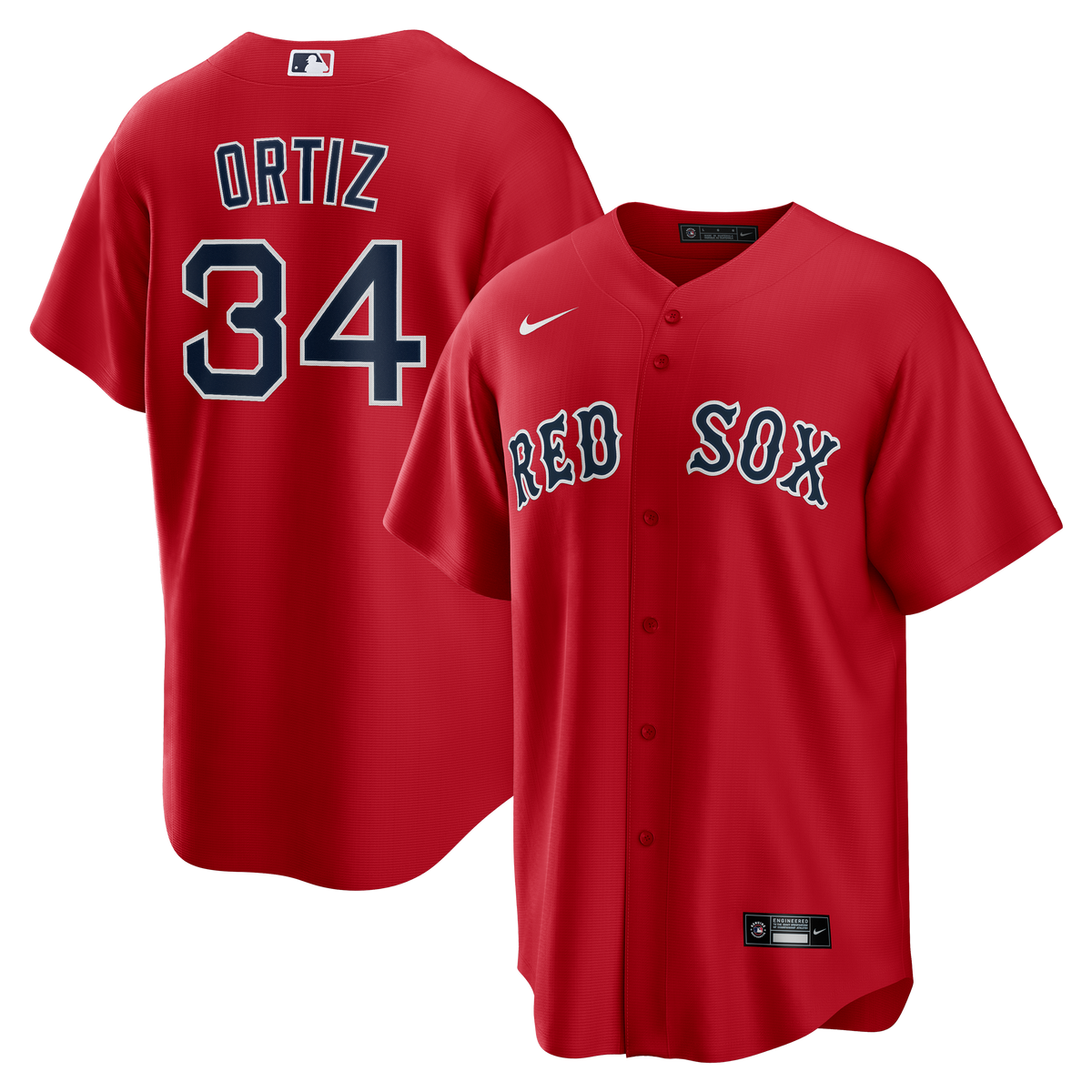 Boston Red Sox Nike Baseball Stitched Baseball Jersey (#34 Ortiz