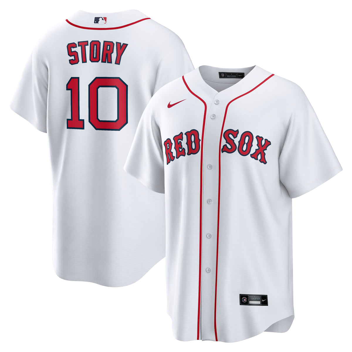 Boston Red Sox NIKE White Home Trevor Story #10 Replica Jersey