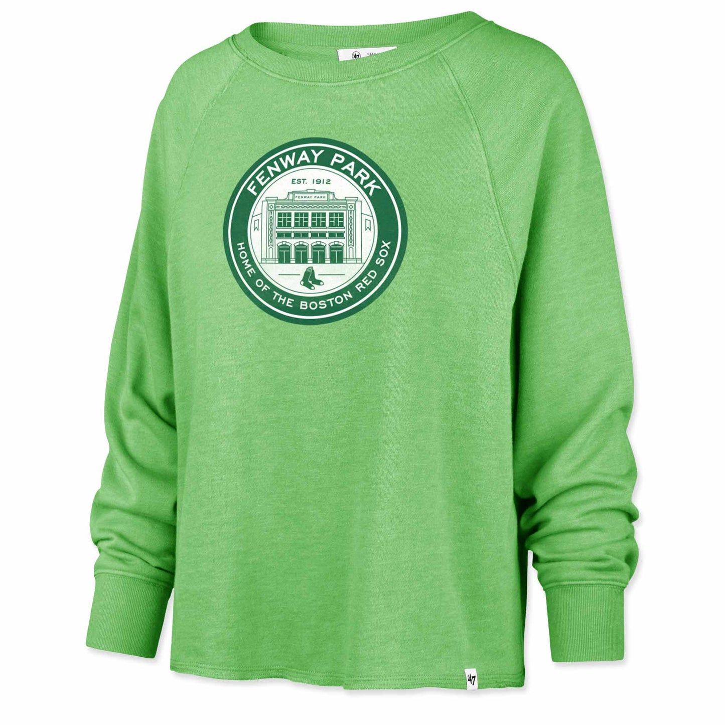 Boston Red Sox Ladies Fenway Green Apple Crew Neck