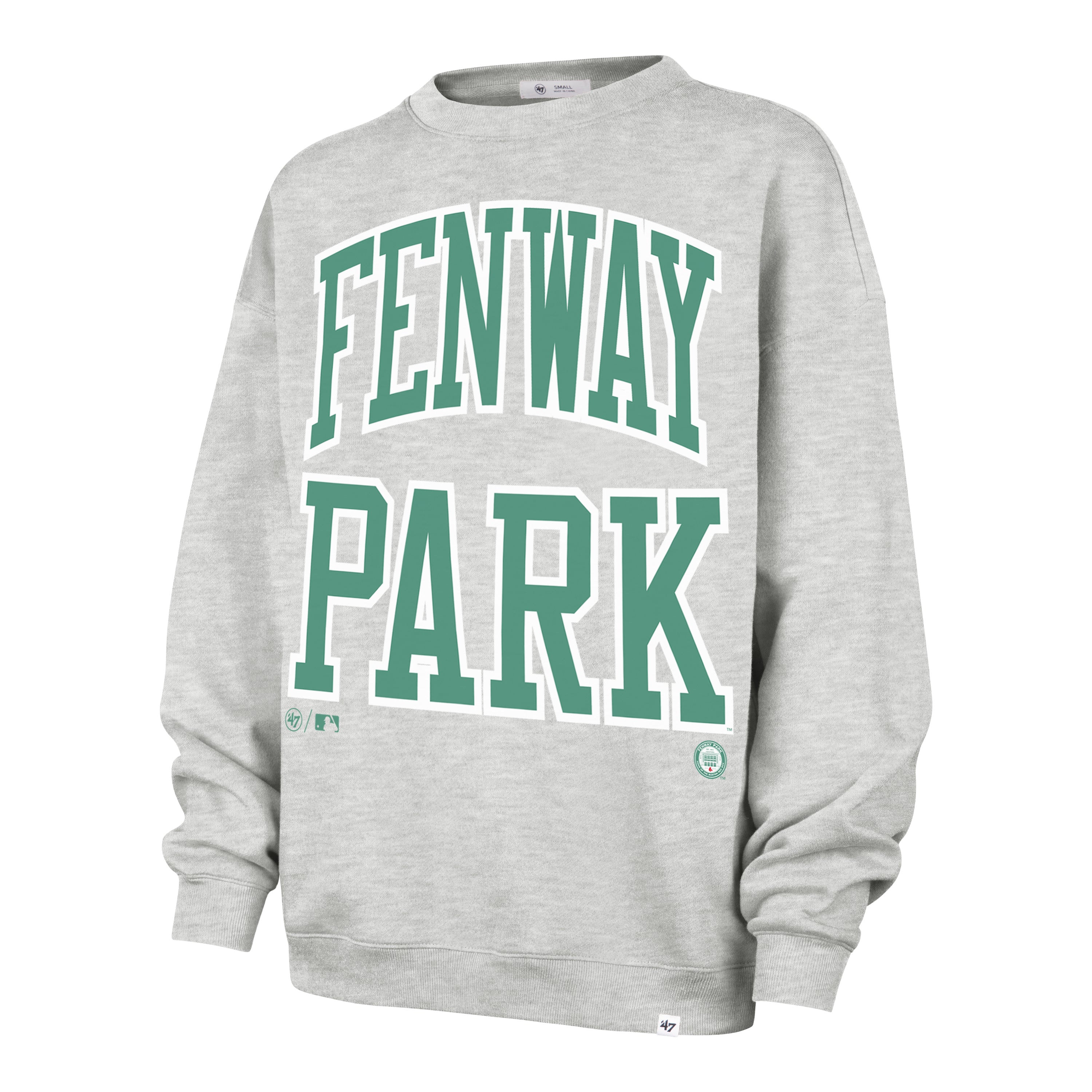 Boston Red Sox Fenway Park Stack Grey Crew Neck