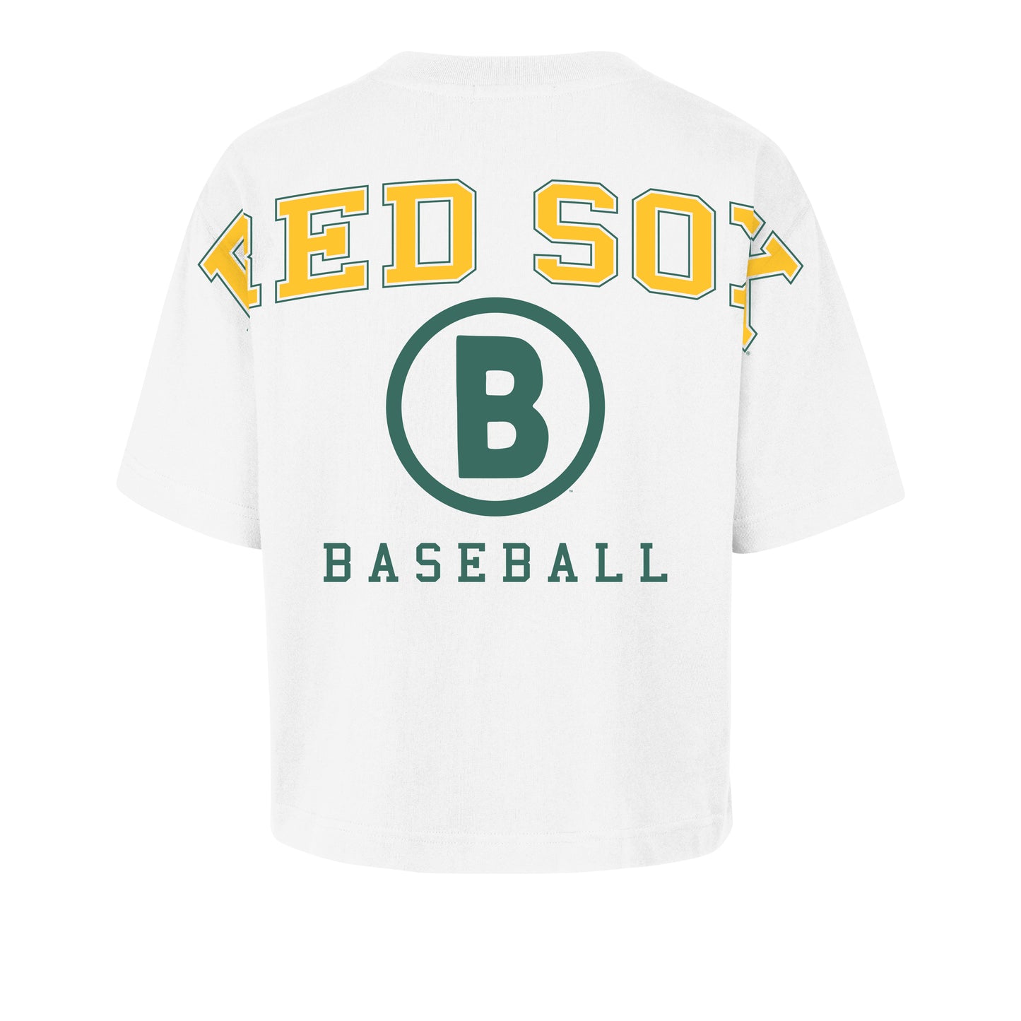 Boston Red Sox Ladies White City Connect Left Chest Back Out Crop Tee