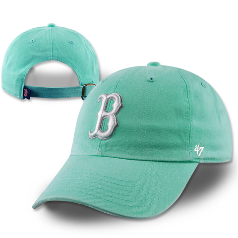 Boston Red Sox Womens Clean-Up Tiffany Blue Adjustable Hat