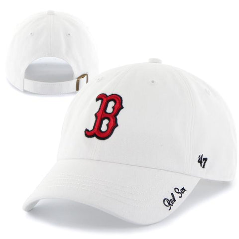 Boston Red Sox Womens Clean-Up White Miata Adjsutable Cap