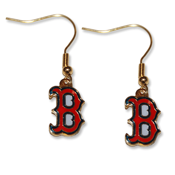 Boston Red Sox B Dangle Earrings