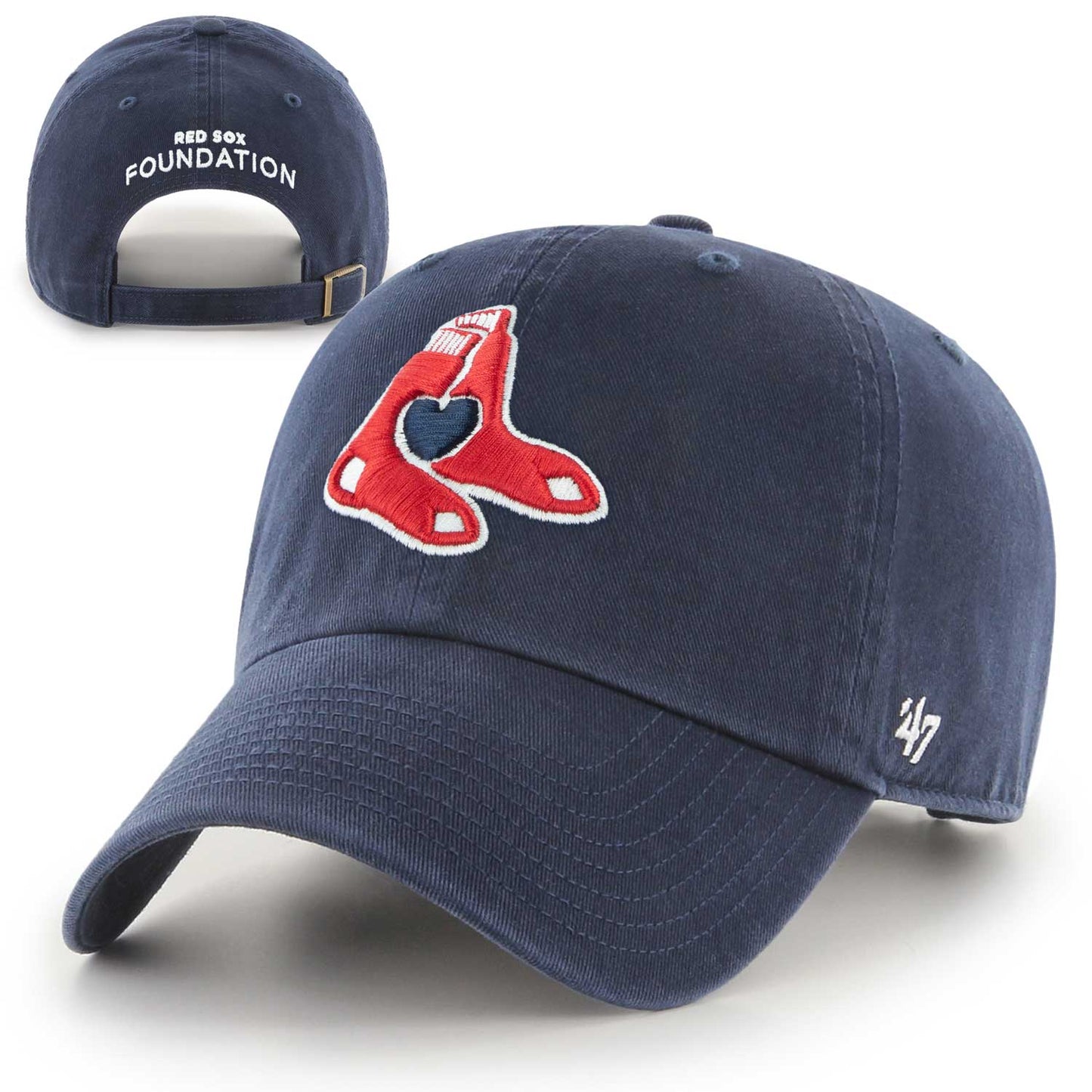 Red Sox Foundation NAVY Clean-Up Adjustable Hat