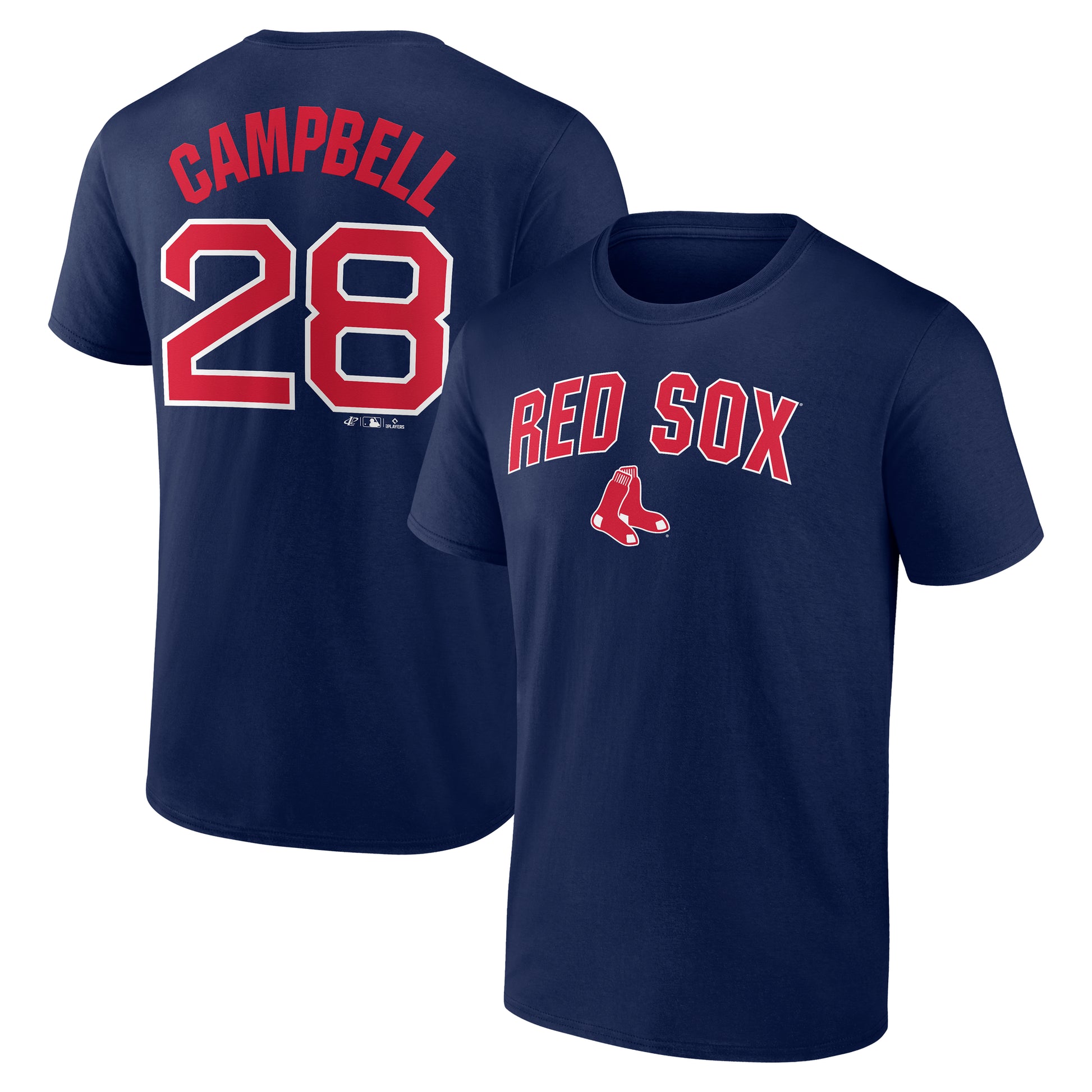 Boston Red Sox Campbell #28 Player T-Shirt - Navy 19JerseyStreet Boston Red Sox Campbell #28 Player T-Shirt - Navy 19JerseyStreet