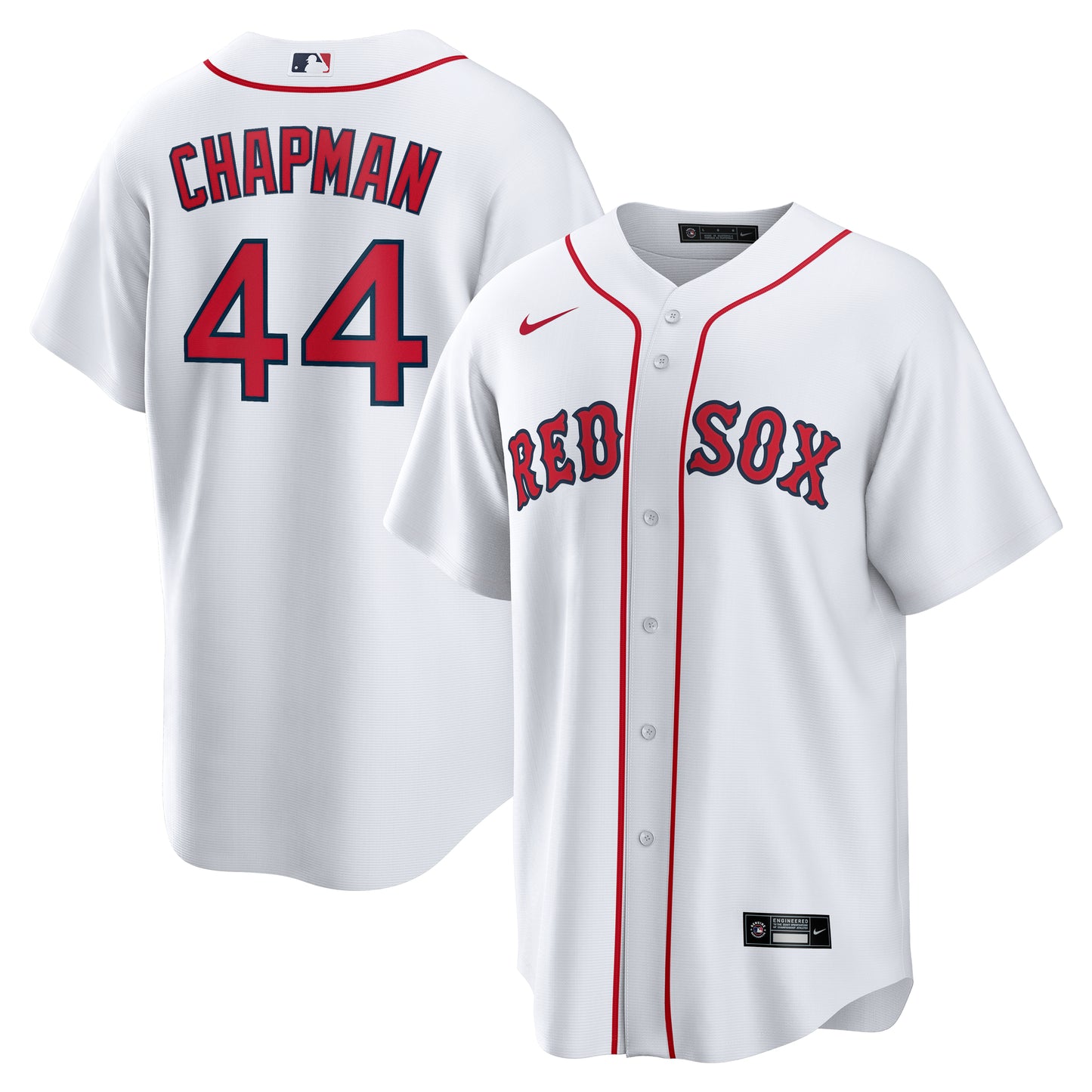 Boston Red Sox NIKE White Home Aroldis Chapman #44 Replica Jersey