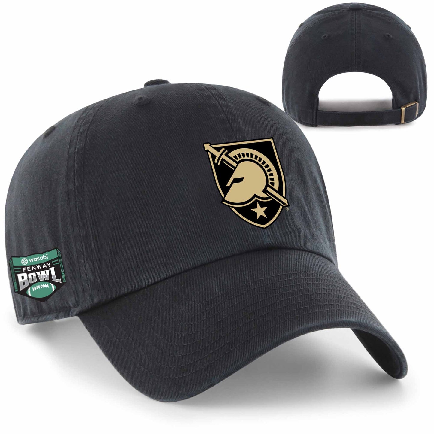 2025 Fenway Bowl Army Black Adjustable Clean Up Side Hit Hat