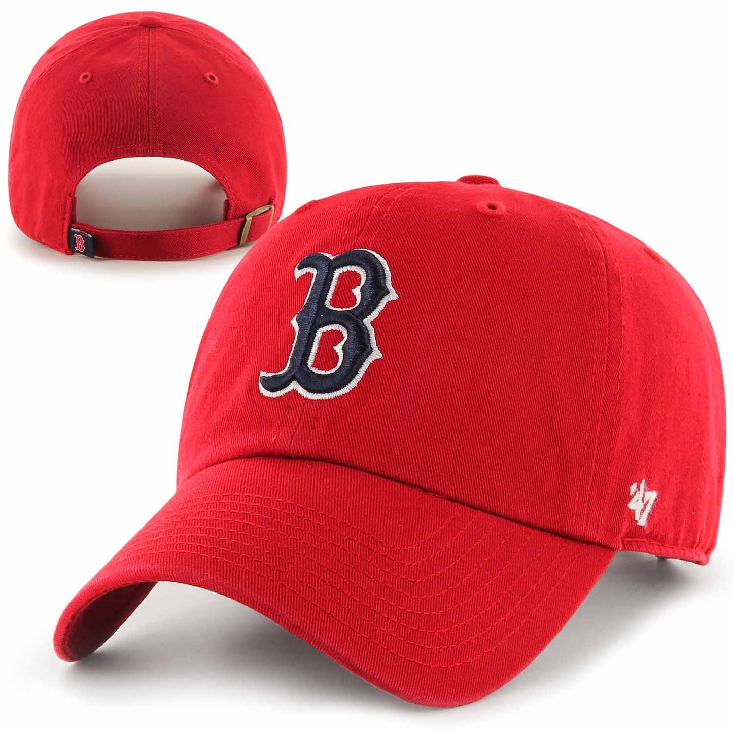 Boston Red Sox Clean-Up Red Adjustable Hat