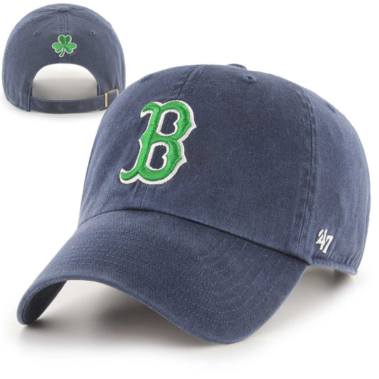 Boston Red Sox Clean-Up Navy St. Pat's Adjustable Hat