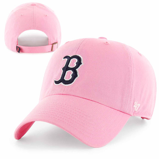 Boston Red Sox Kids Rose Pink Clean Up Adjustable Hat