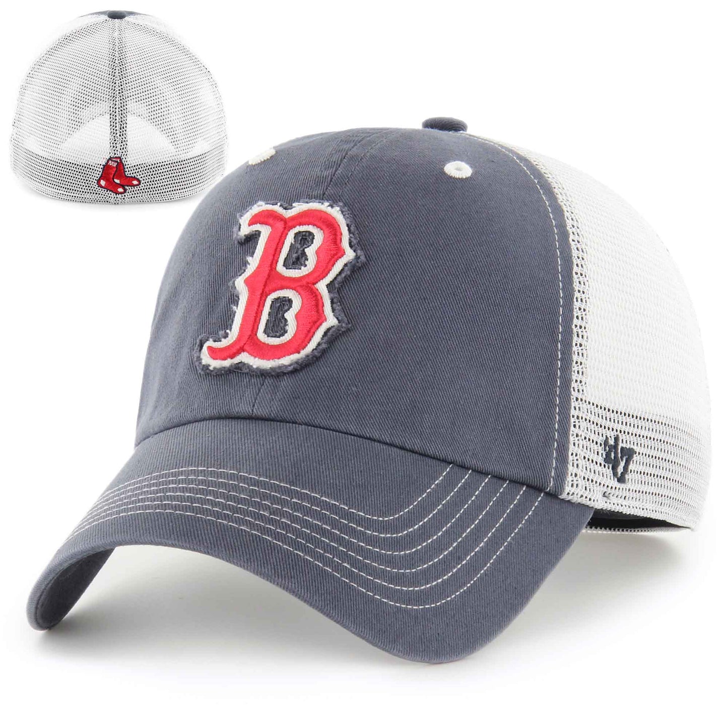 Stretch Fit B Logo Blue Mountain Fitted Hat