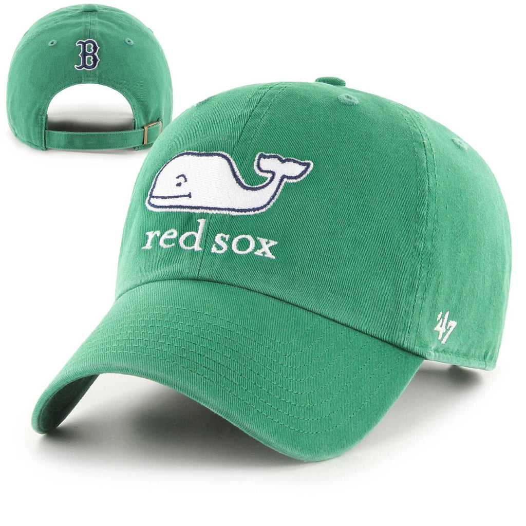 Vineyard Vines Boston Red Sox Vintage White Clean Up Whale Front Hat