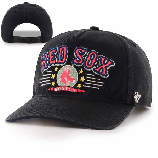 Boston Red Sox Charlton Black Hitch Adjustable Snapback