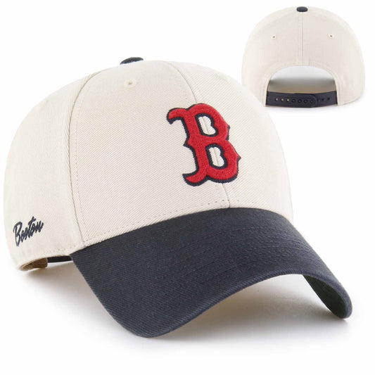 Boston Red Sox Sandstone/Navy Fairfield MVP Adjustable Hat