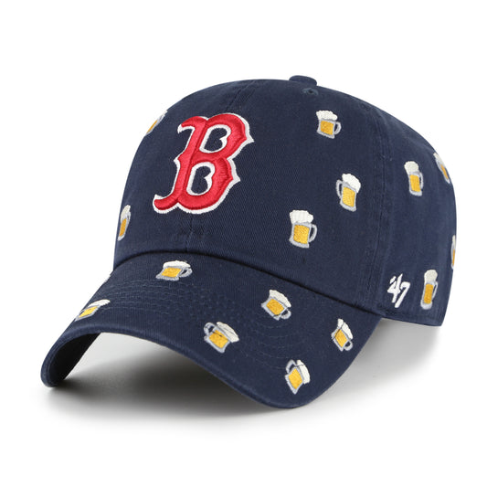 Boston Red Sox Clean Up Navy Beer Mug Confetti Adjustable Hat