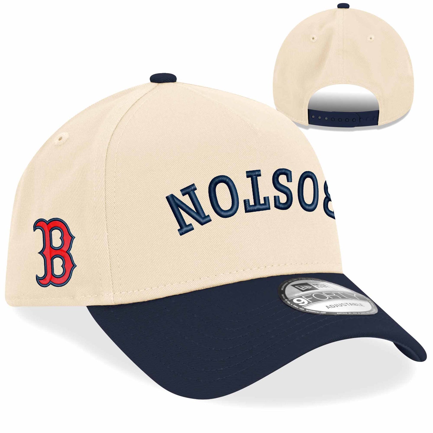 Boston Red Sox New Era 9Forty Upside Down Boston Adjustable Hat