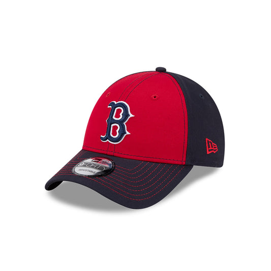 Kids Boston Red Sox Red/Navy Front 9Forty Adjustable Hat