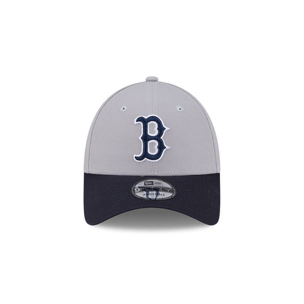 Boston Red Sox New Era 9Forty Grey/Navy Snapback Hat