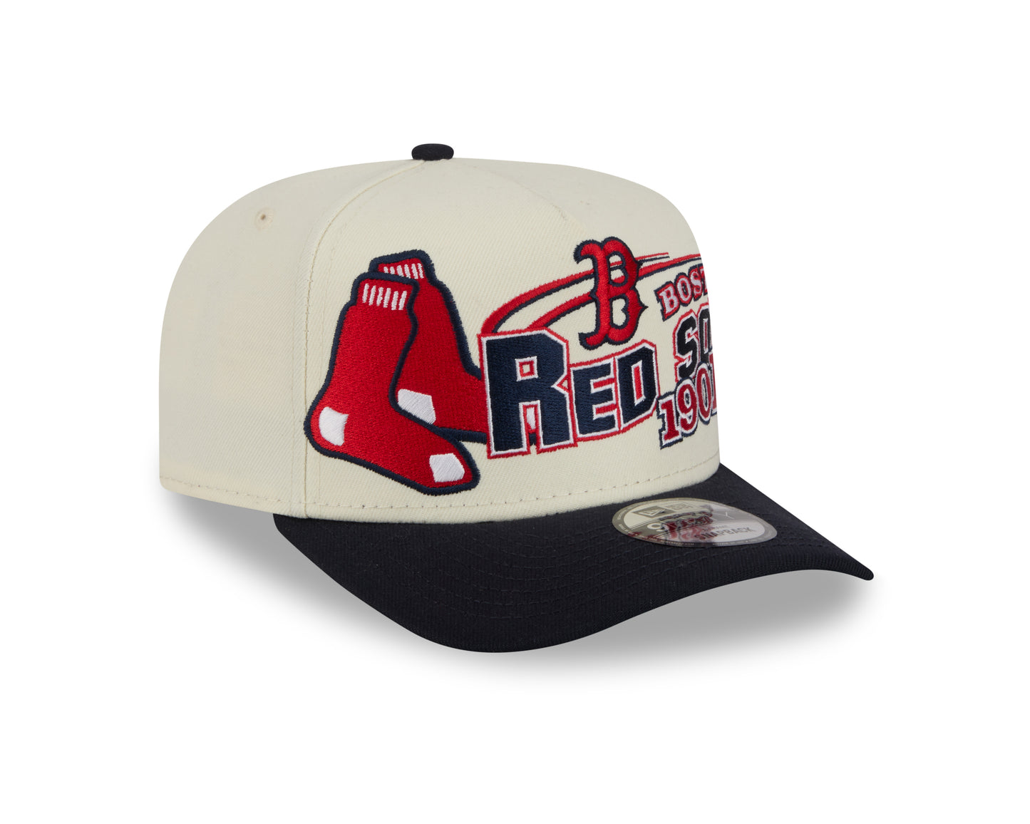 Boston Red Sox New Era 9Fifty Classic Big Logo Adjustable Snapback Hat