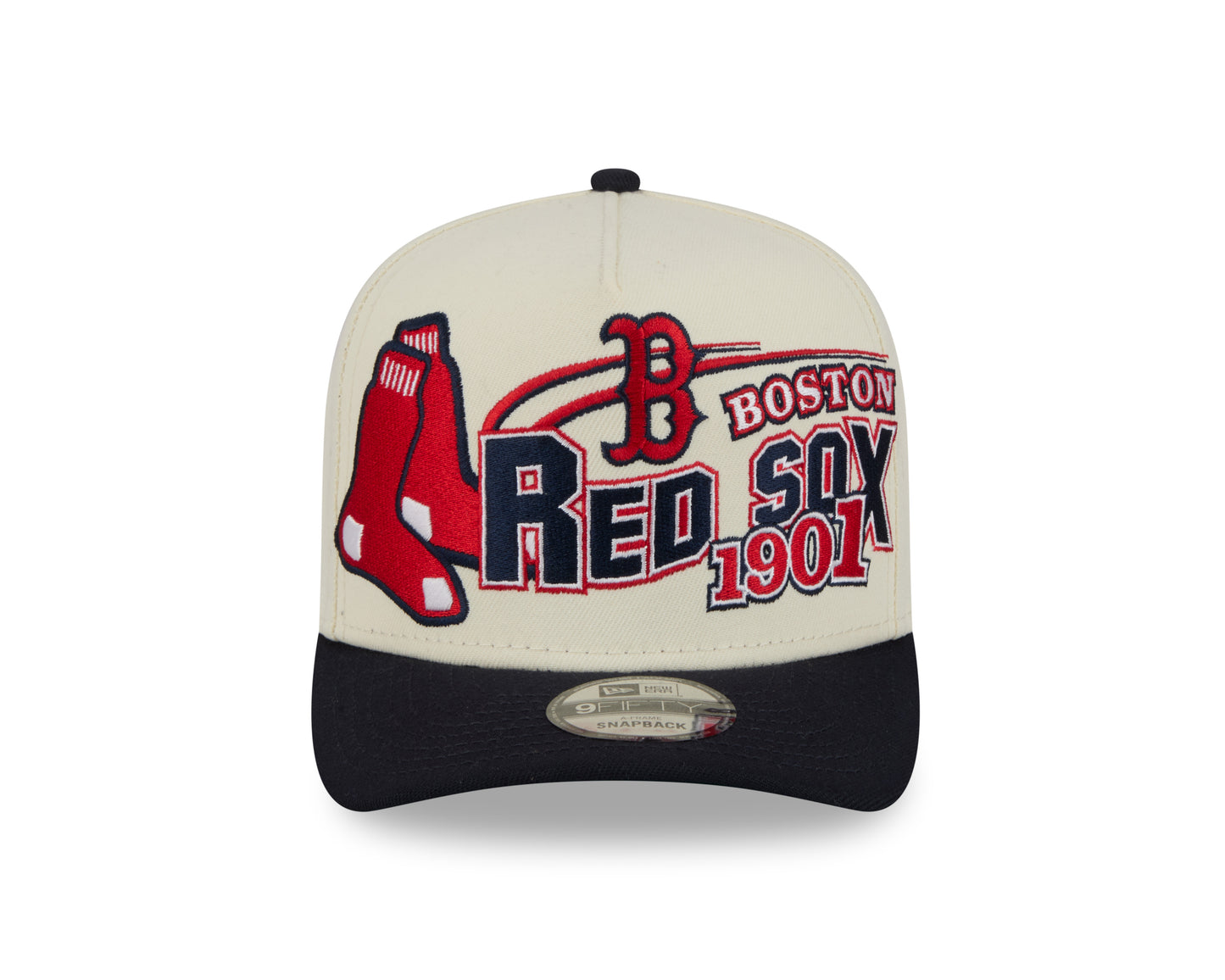 Boston Red Sox New Era 9Fifty Classic Big Logo Adjustable Snapback Hat
