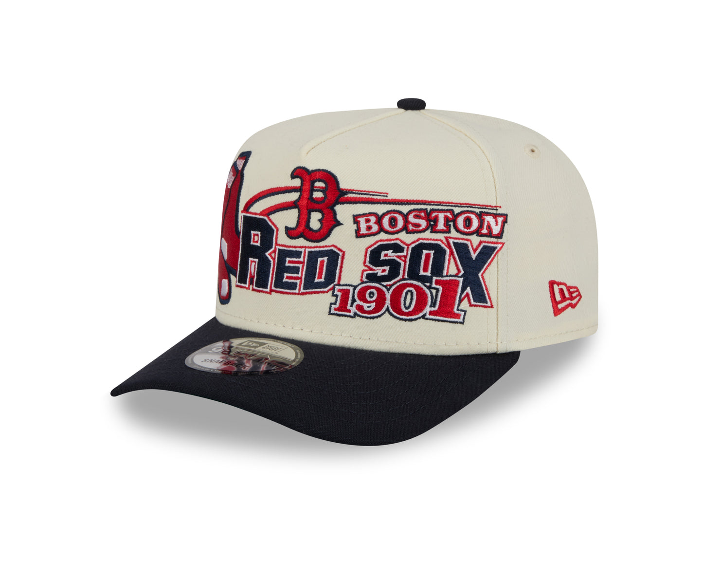 Boston Red Sox New Era 9Fifty Classic Big Logo Adjustable Snapback Hat