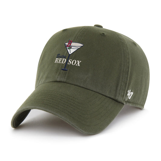 Boston Red Sox Olive Martini Clean Up Adjustable Hat
