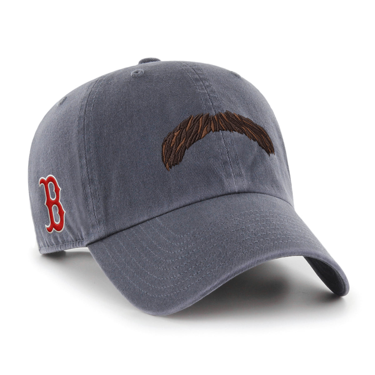 Boston Red Sox Vintage Navy Mustache Clean Up Adjustable Hat