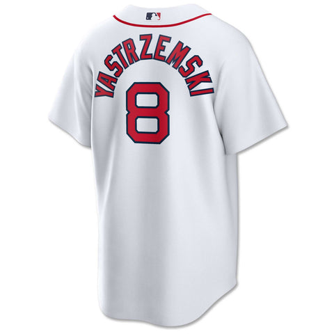 Boston Red Sox NIKE White Home Carl Yastrzemski #8 Replica Jersey