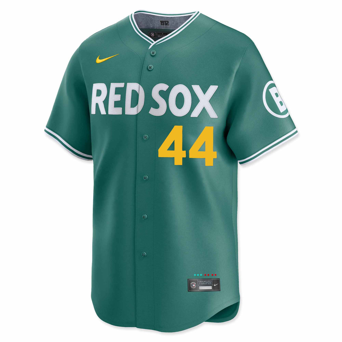 Boston Red Sox NIKE City Connect Green Limited Jersey Chapman #44