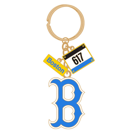 Boston Red Sox City Connect Cluster Logos Keychain