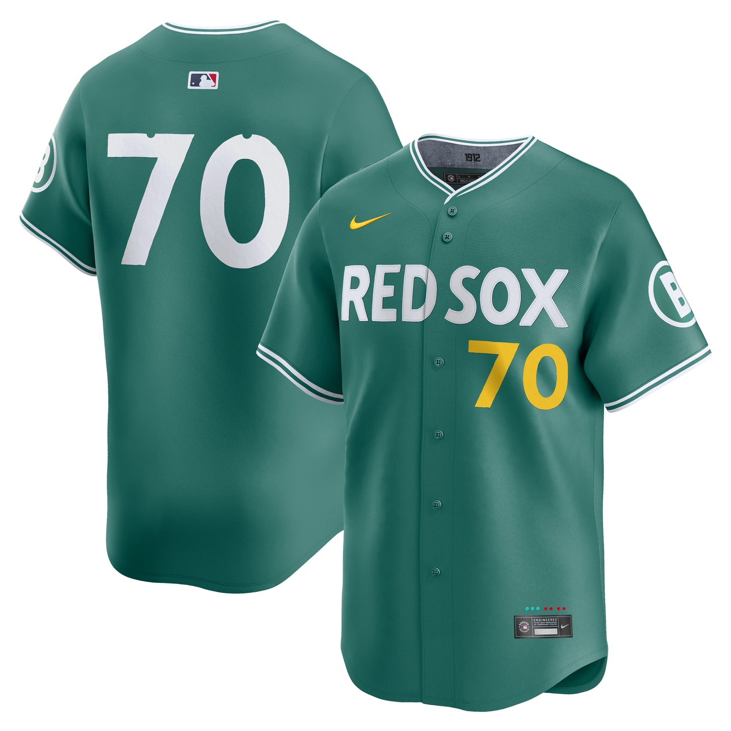 Boston Red Sox NIKE City Connect Green Limited Jersey Tolle #70