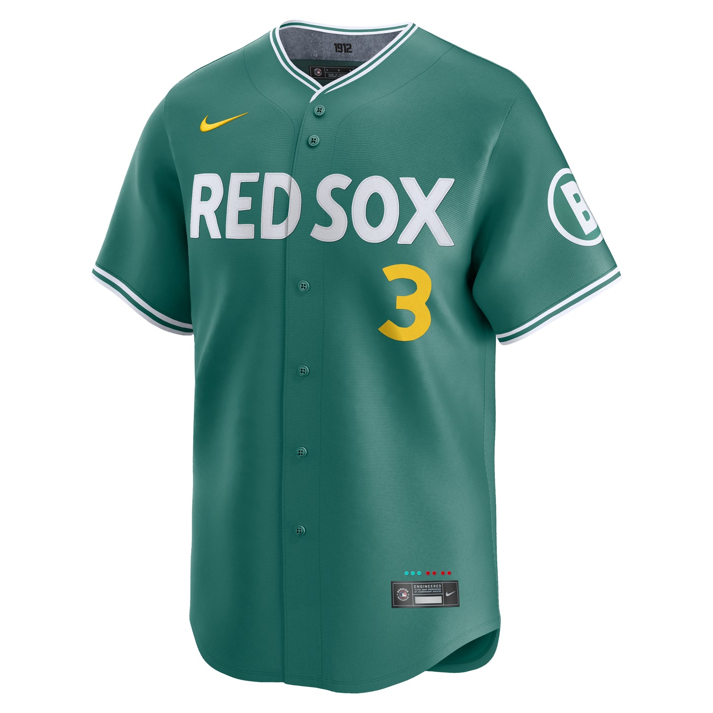 Boston Red Sox NIKE 25 City Connect Green Limited Jersey Rafaela #3