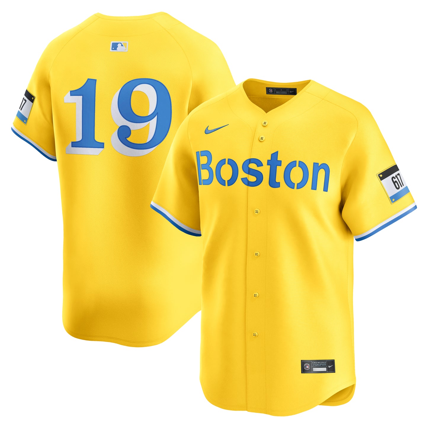 Boston Red Sox NIKE Yellow City Connect Roman Anthony #19 Jersey