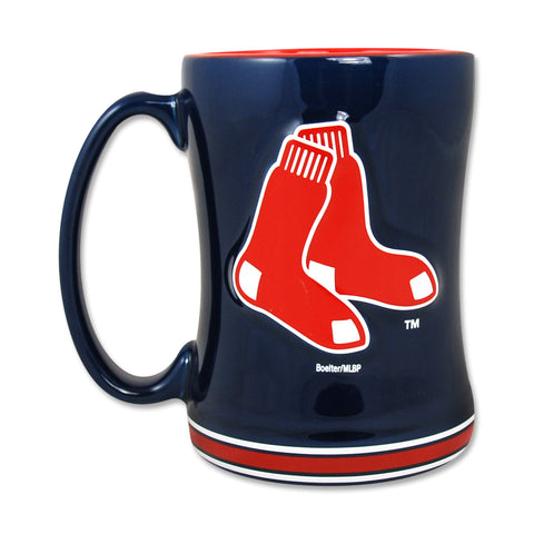 Boston Red Sox Navy Sculptured Relief Coffee Mug
