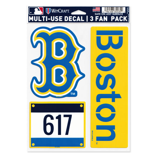 Boston Red Sox City Connect 3 Pack Decals